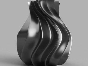 twisted vase decor flower 3d print model - Mito3D
