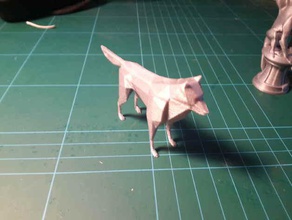 low poly lobo fixo animais lowpoly 3d print model - Mito3D