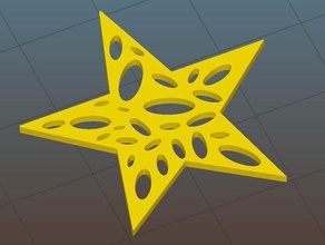 voronoi estrelas 2d arte 3d print model - Mito3D