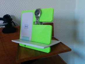 bedside charger watch hanger household 3d print model - Mito3D