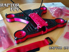 raptor 190 racing quadcopter rc vehicles diydrones drone miniquad frame drones raptorfpv 3d print model - Mito3D