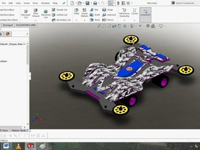 mini 4wd Miliz racer - Spielzeug Spiele 3d print model - Mito3D
