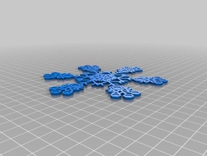 my customized snowflake machine 5 interactive art 3d print model - Mito3D