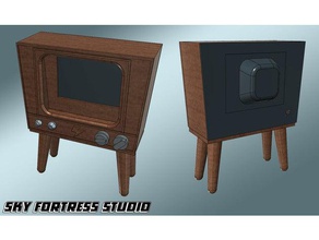 miniatura tv retrò oggetti di scena mobilia modello stopmotion 3d print model - Mito3D