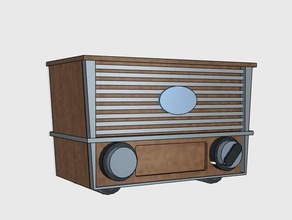 miniature retro radio props model furniture stopmotion 3d print model - Mito3D