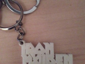 iron maiden keychain signs logos metal 3d print model - Mito3D