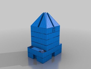 melerine kule 6 katlı teknolojileri binalar yapılar 3d print model - Mito3D