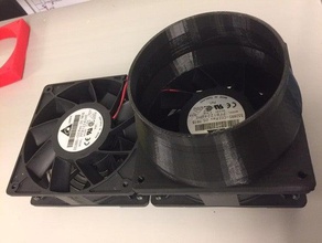 Descarga del ventilador de 12cm adaper partes 3d print model - Mito3D