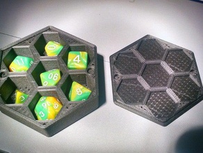 magnetic polyhedral dice holder tray d20 3d print model - Mito3D