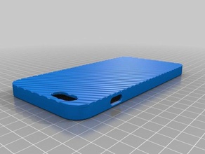 ribbed iphone 6 plus case mobile 3d print model - Mito3D