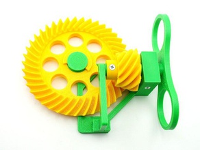 engrenage hypoïde modèle de lecteur mécanique les jouets en développante cercle sahft 3d print model - Mito3D