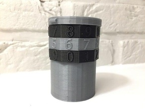 serrure à combinaison conteneur v2 les conteneurs la boîte géocache geocaching 3d print model - Mito3D