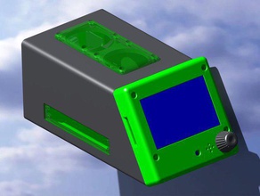 rampas de 14 caixa 3d impressão lcd caso display montagem prusa i3 3d print model - Mito3D