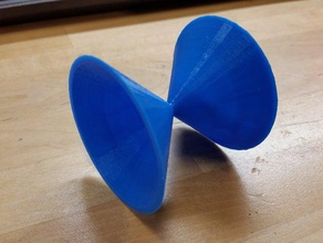 elliptical cone 3d printing calculus math surfaces 3d print model - Mito3D
