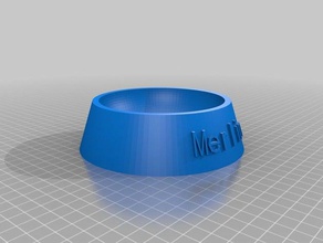 meine angepasste vollparametrischen Hund Katze food bowl merlin Haustiere 3d print model - Mito3D