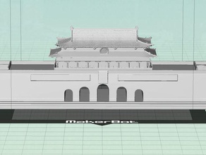 cina beijing tian men square scansione 3d del modello gli edifici strutture 3d print model - Mito3D