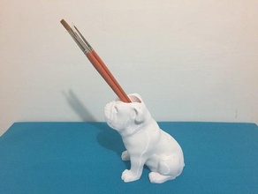 bulldog ares penna titolare animali domestici 3d print model - Mito3D