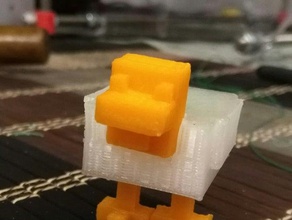 minecraft poulet jeux abstract2actual animaux chiffres 3d print model - Mito3D