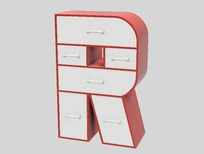 drawers office box letters 3d print model - Mito3D
