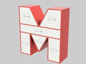 gavetas office letras 3d print model - Mito3D