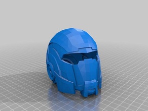 mass effect n7 casco remeshed stampabile 3d stampa 3d print model - Mito3D