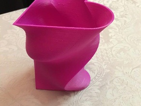 twisted cuore vaso contenitori 3d print model - Mito3D