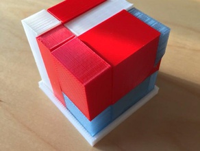 18 la pieza de cubo rompecabezas 3d print model - Mito3D