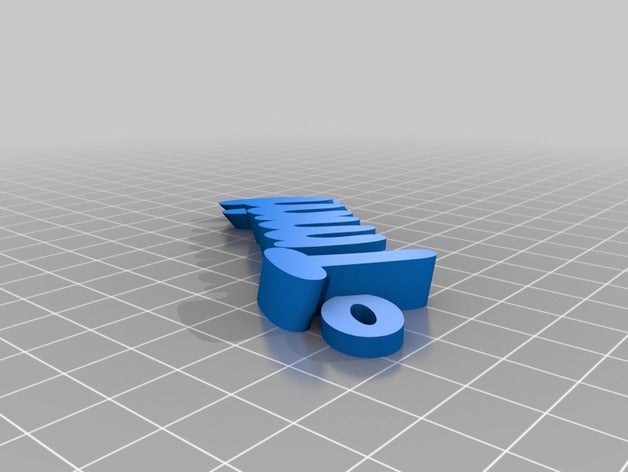 il mio personalizzato iamburnys v2text nome keyfob portachiavi 3D print model - Mito3D