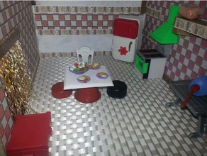 nevera de juguete juego accesorios muebles para muñecas cocina playmobil refrigerador 3d print model - Mito3D