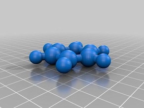 benzeno molécula 3d impressão testes 3d print model - Mito3D