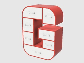 drawers office letters mini 3d print model - Mito3D
