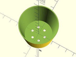 simpleparametricpot all'aperto giardino 3d print model - Mito3D
