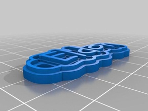 özelleştirilmiş çok satırlı etiket eldon benim Anahtarlık 3d print model - Mito3D