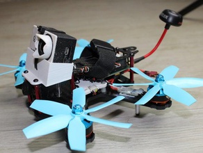 180 quadrocopter cam tutucu 3d baskı gerçek yüksek quadcopter çerçeve sj4000 sj5000 3d print model - Mito3D