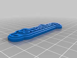 özelleştirilmiş çok satırlı etiket shanley benim Anahtarlık 3d print model - Mito3D