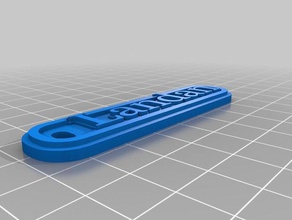 özelleştirilmiş çok satırlı etiket landan benim Anahtarlık 3d print model - Mito3D