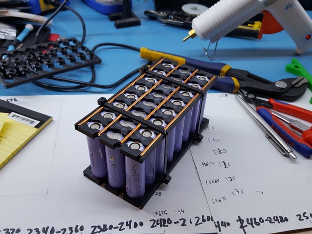 18650 titolare della e-bici, altri progetti l'elettronica batteria porta il rame creato freecad ebike guida tutorial 3D print model - Mito3D