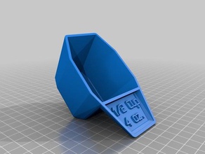 eine halbe Tasse Haushalt versorgt angepasst 3d print model - Mito3D