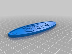 ford portachiavi logo v2 3d print model - Mito3D