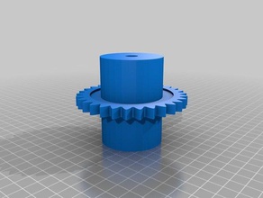 axle gear 2 parts customized 3d print model - Mito3D