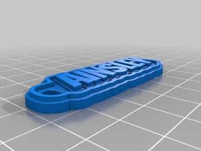 ainsley keychain keychains customized 3d print model - Mito3D