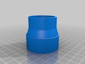 pipe reducer 43mm 40mm parts customized 3d print model - Mito3D