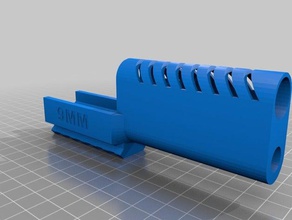 airsoft m9 compensador ferroviário 3d impressão A 9mm armas de barretta arma m9a1 tático 3d print model - Mito3D