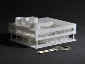 villa savoye buildings structures 3d printer architecture toy 3d print model - Mito3D