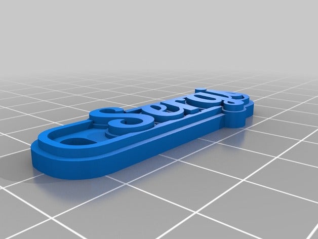 sergi keychains customized 3D print model - Mito3D