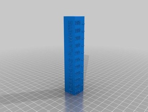calibração de temperatura torre hobbyking pla branco 3d impressão testes personalizado 3d print model - Mito3D