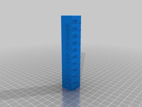 calibración de la temperatura torre hobbyking abs color naranja 3d impresión pruebas personalizado 3d print model - Mito3D