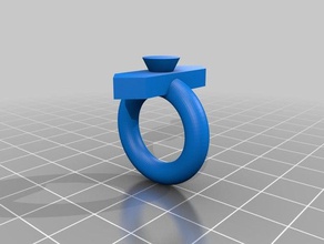 anel de ouro anéis diamante 3d print model - Mito3D