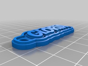 gloria llavero llaveros personalizado 3d print model - Mito3D