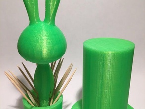rabbit magic hat toothpick holder household 3d printed abs kitchen tool trick petg pla 3d print model - Mito3D